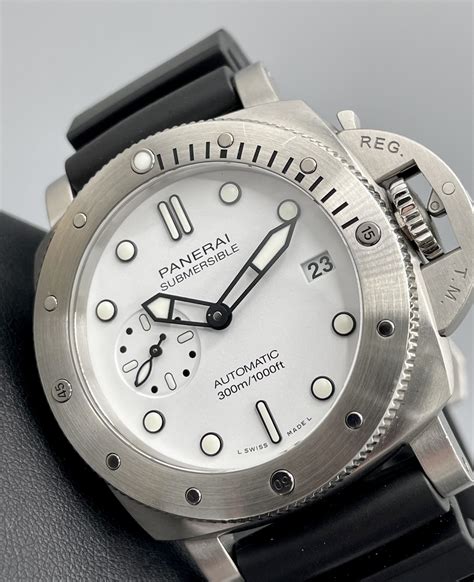 panerai submersible blanco|Panerai submersible 42mm price.